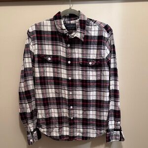 Lucky Brand Plaid Shirt - Black, White, Red